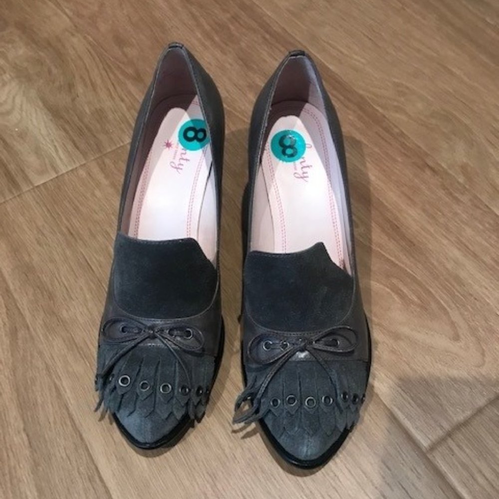 Plenty By Tracy Reese NEW Leather And Suede Loafer Heels - Sz 8